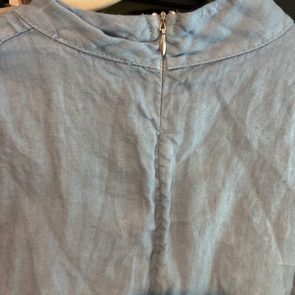 Laura Bianchi Asymmetrical Eyelet‎ Ruffle Top Womens S Blue Coquettegirl Boho - Picture 5 of 6